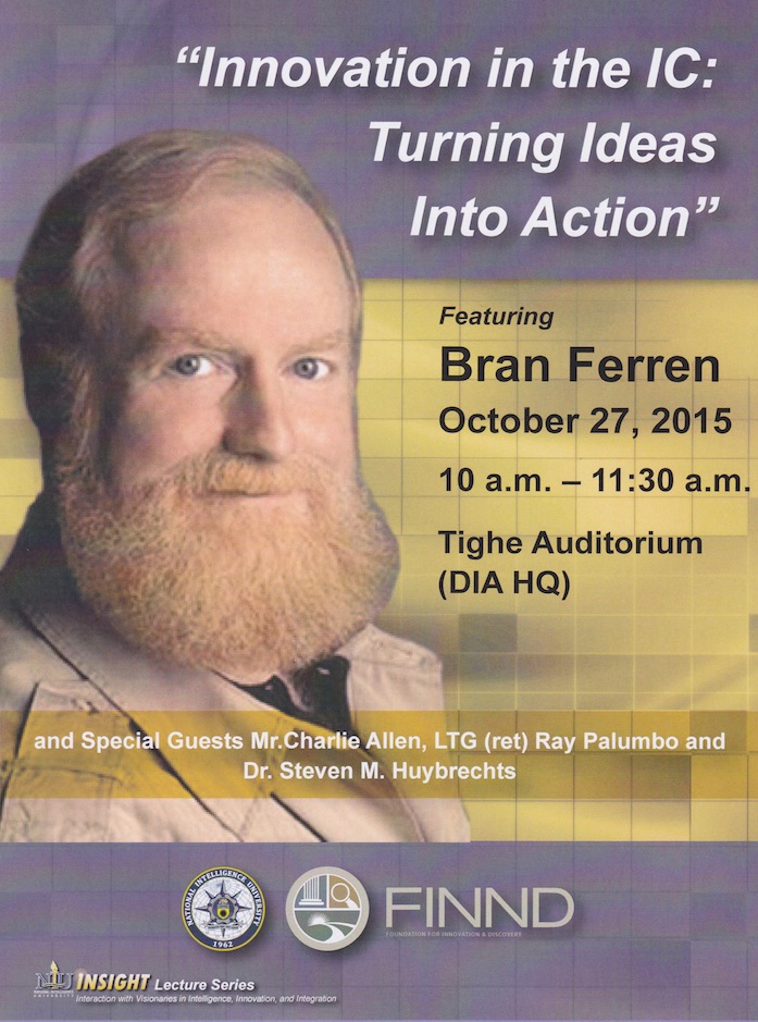 Innovation and the IC, with Bran Ferren