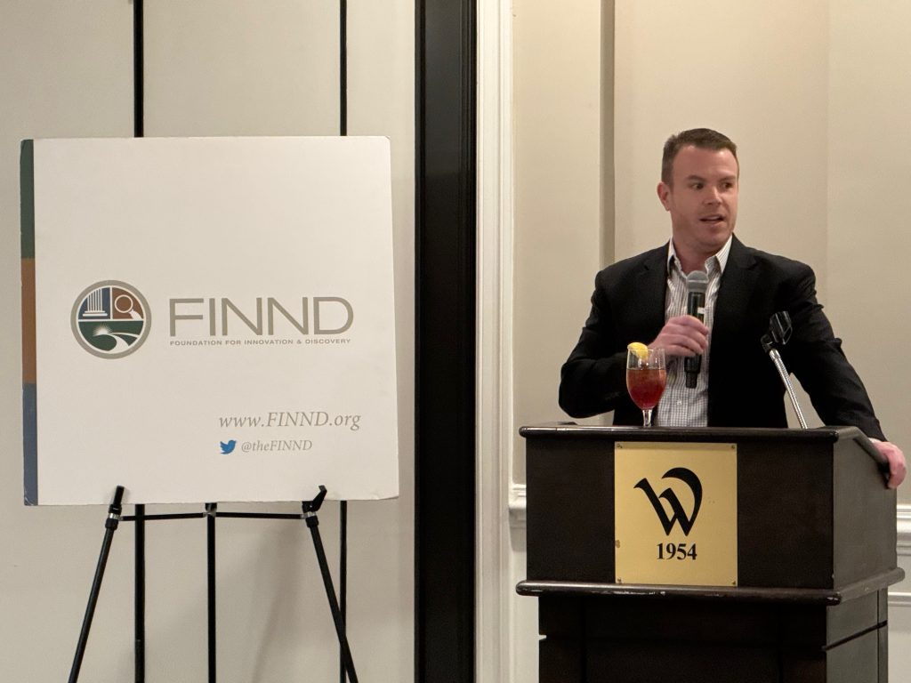 A speaker at a FINND Talk